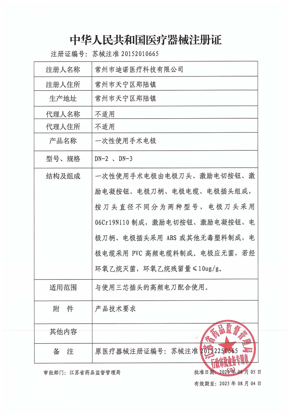 一次性使用手術電極
